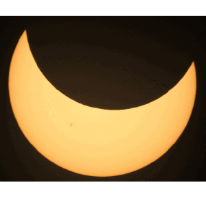 Animated GIF of the Oct 14, 2023 Annual Solar Eclipse over Albuquerque, New Mexico